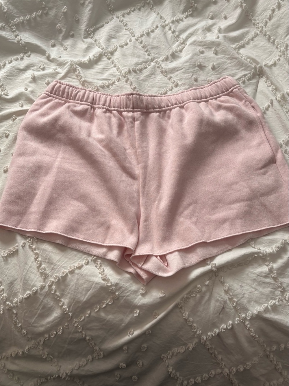 No Boundaries Pink Cozy Knit Sleep Shorts